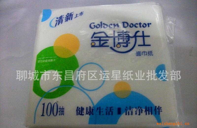 金博士100抽實惠裝100%原生木漿，潔凈柔韌