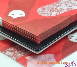 簡潔彩色餐巾紙時尚簡約個性印花紙餐巾